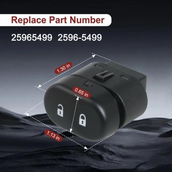 Front Driver Left Door Lock Switch Button Black for 2007-2009 Saturn Aura