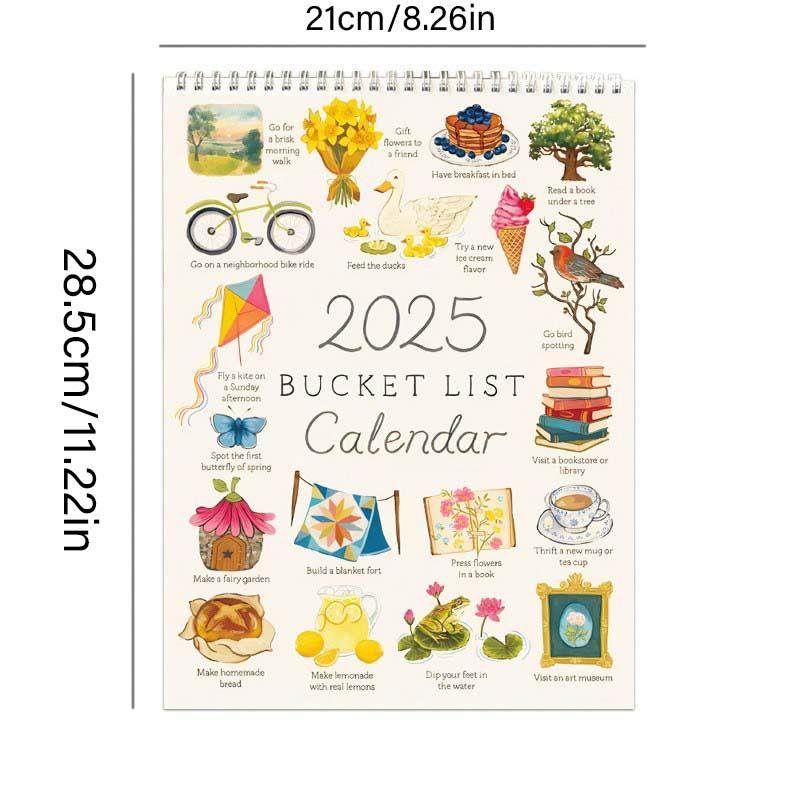 Calendario inventario 2025, carta spessa, elenco cose da fare e note, calendario da parete per la pianificazione e l'organizzazione dei regali del Ringraziamento e di Natale, programma di inventario