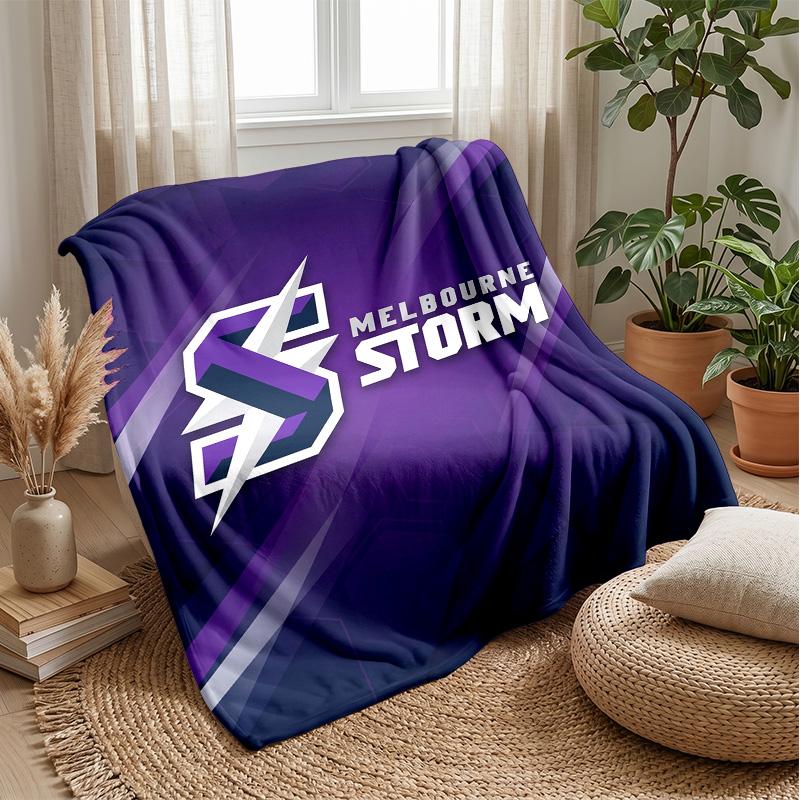 Coperta in Flanella Pile Melbourne Storm Coperta Calda e Accogliente per Divano Letto Viaggio Uso in Tutte le Stagioni