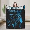 Metal Gear Solid 2 Blue Poster Game Flannel Blanket Super Warm Throw Blanket for Home Decor Travel Bedspread Sofa Bed Cover