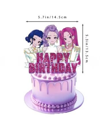 New Hot K-POP Witch Hunt Birthday Theme Party Birthday Cake Decoration Suitable for Girls' Birthday Parties Gifts