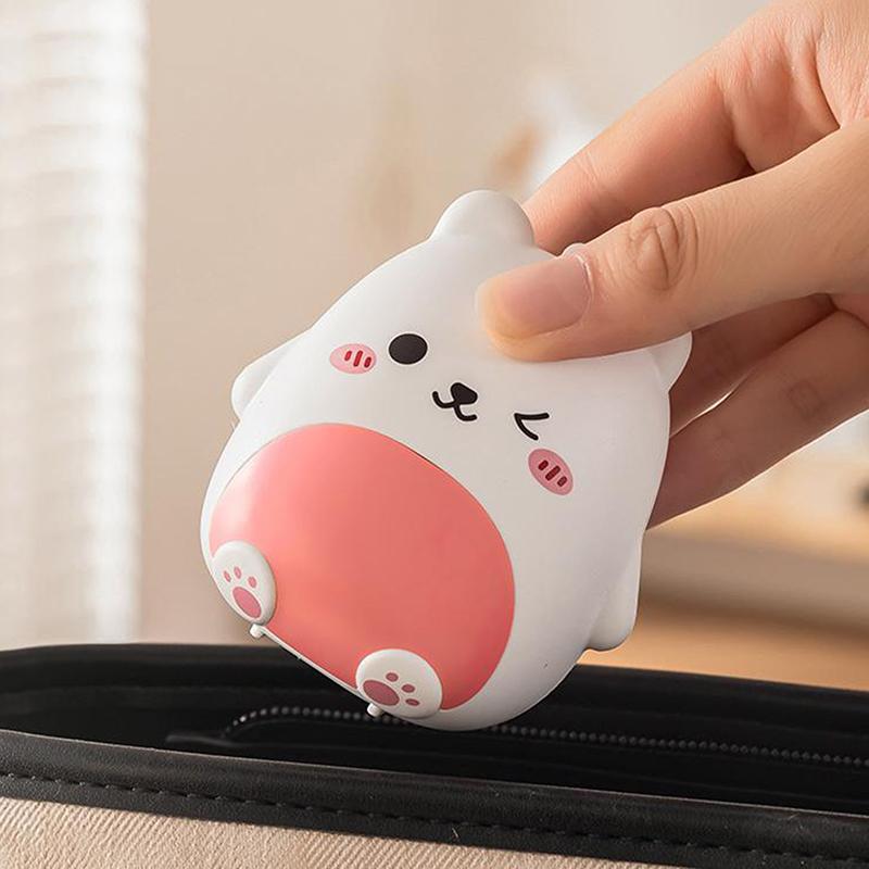 Cute Cartoon Small Bear Portable Double-Layer Compartment Going Out Packed Separately Medicine Storage Plastic Pill Box