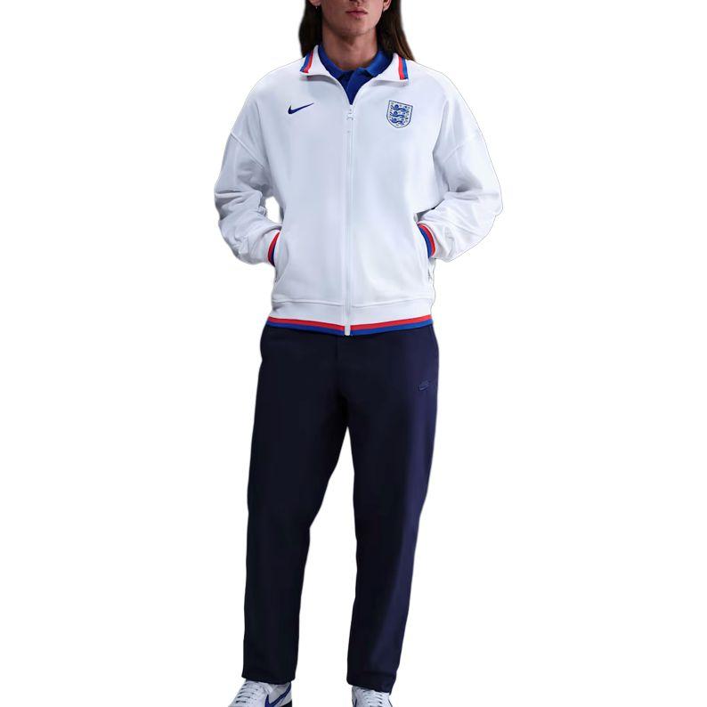 Nike Jaqueta de Manga Comprida com Zíper e Corte Solto com Acabamento Listrado Masculino jaquetas Branco FZ9389-100