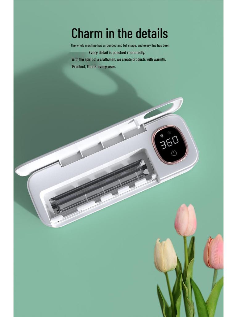 UV Smart Toothbrush Sterilizer with Charger and Razor Rack