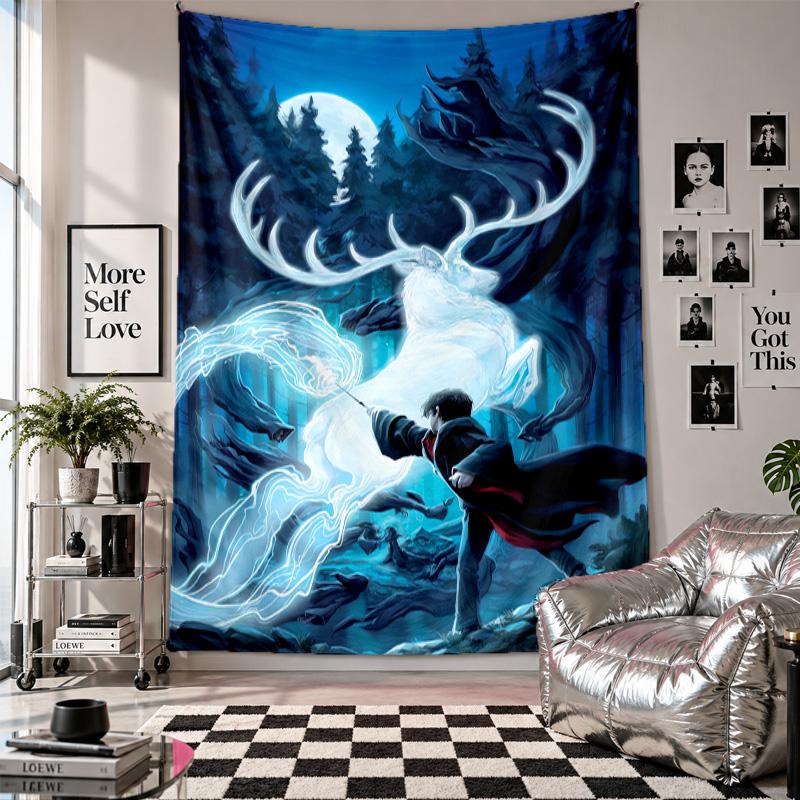 Wall TapestryWizarding World Art Hanging Cloth Decorative Background Cover for Room Decoration