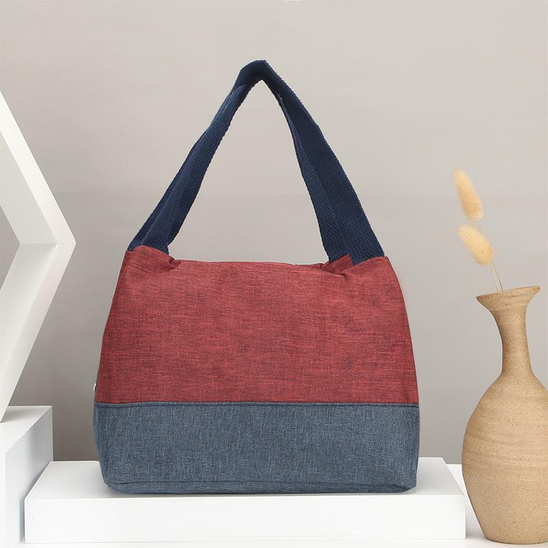 

Women Wallets Large-Capacity Canvas Tote Bag - Commuter Lunch Bag & Multi-Purpose Bag 16 * 16 * 14CM червоний