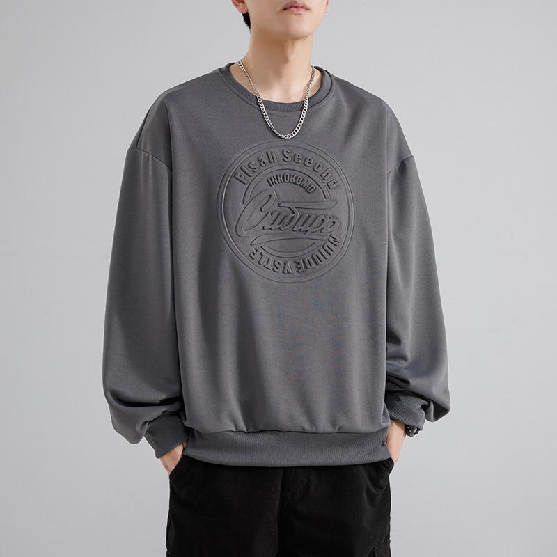Spring and Autumn New Men's Loose Casual Long Sleeve Sweatshirt