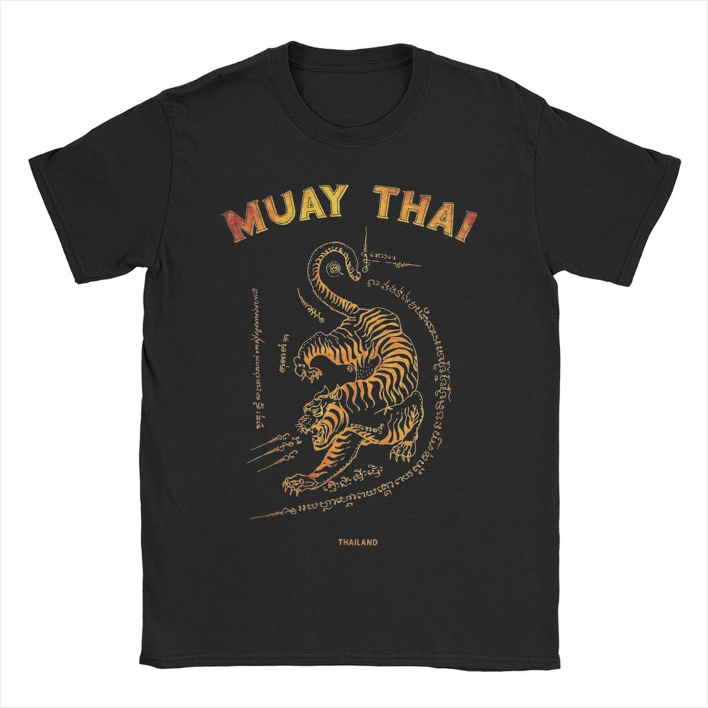 Men Womens TShirts The Art Of 8 Limbs Sak Yant Tiger Muay Thai  100 Cotton Tees Short Sleeve  T Shirts O Neck Tops Big Size