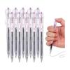 PATIKIL 10 Pcs 0.5mm Gel Pens, Knock Type Dark Purple Gel Ink Medium Point Rollerball Pens, Smooth Writing Quick Dry for Journaling, Note Taking,