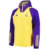 adidas Real Madrid 2023-24 Season Outdoor Casual Sports Comfortable Hooded Long Sleeve Jacket Unisex Jacket Purple Yellow IQ0538