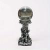 Crystal Ball Stand Resin Ornament Retro Roman Column with Angel Relief Decorative Display