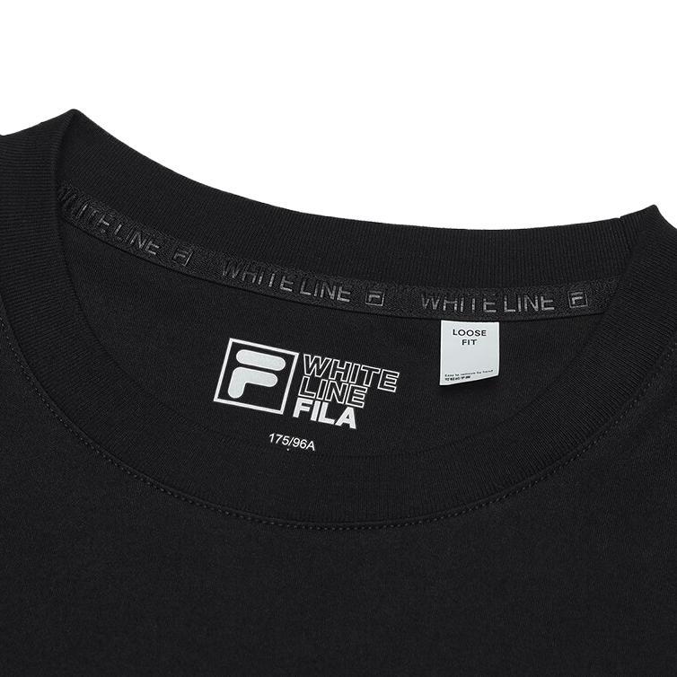 Fila Original Small Stone Flower Casual Comfortable Fashion Short Sleeve T-Shirt Unisex Tops Black F51M529115F-BK