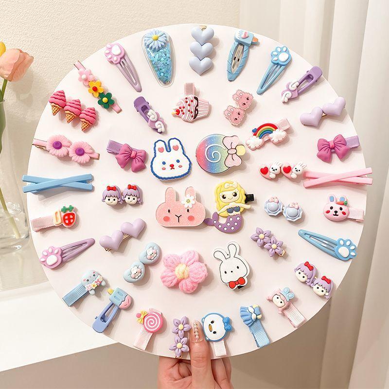 14 / 42Pcs Cartoon Baby Hair Clip Set Flower Fruit Baby Girl Barrettes Bangs Hairpins Kids Hair Accessories
