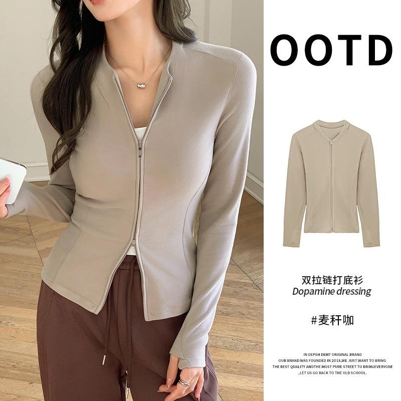 Cappotto Corto da Donna S Slim Fit Girocollo Manica Lunga con Zip Caldo Autunno Inverno