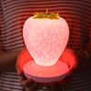 Lampada da comodino a LED creativa ricaricabile senza sfarfallio con luce notturna a fragola, decorazione da tavolo