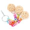 Parrot Rattan Ball Toy Acrylic Bite Resistance Parrot Rattan Ball Hanging Toy for Birds