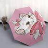 Kitty, Bow Themed Automatic Opening and Closing Umbrella, Brightly Colored 8-rib Portable Umbrella, Suitable for Men and Women, A Perfect Gift for Chr