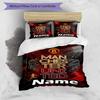 3pcs Duvet Cover Set (1*Duvet Cover + 2*Pillowcase, Without Core), Custom Name Manchester UnitedPattern Bedding Set, Home Bedroom Decor Gift