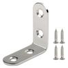 Upgrades Stainless Steel L Brackets Set Corner Braces with Screws Furniture Fixation Brackets Set for Furniture Assembly
