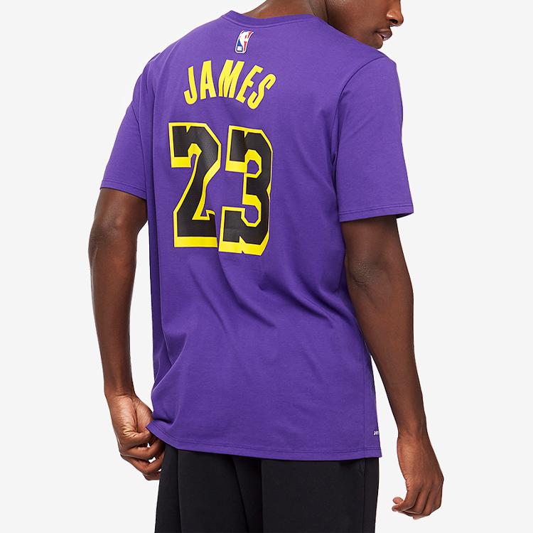 Nike LeBron Basketball Sports Short Sleeve T-Shirt Men Tops Purple AO0895-551