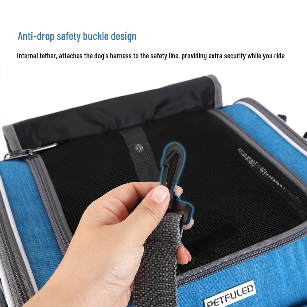 FULED Large Capacity Foldable Bicycle Basket for Pets