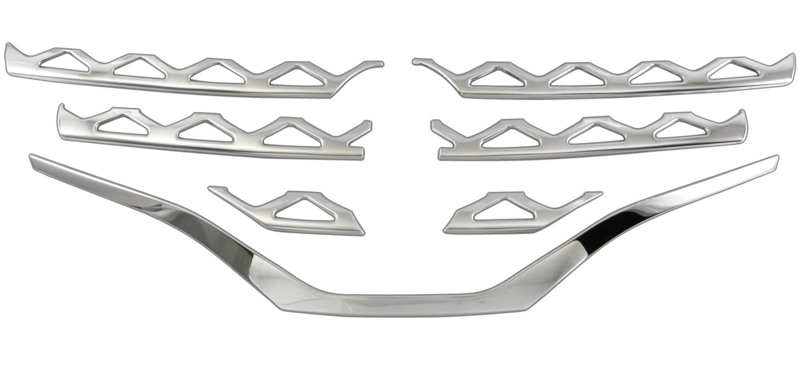 

BRIGHTZ Finish Stainless Steel Grille Covers for NV200 Vanette Van VM20 VNM20 VM VNM M20 20 NV20 Vanette Van Ultra-Mirror (7-Piece Set)