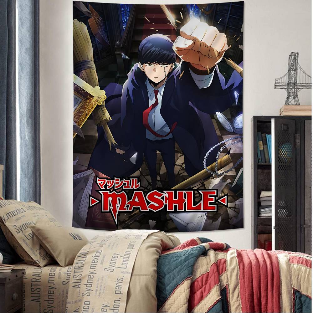 Japanese Anime MASHLE MAGIC AND MUSCLES Tapestry VintageStyle Character Group Decor BannerDorm Decor Wall Hanging Home Decor