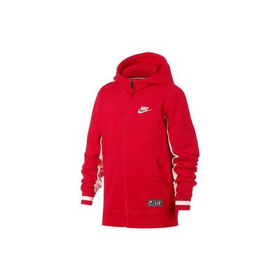 Nike Ensfarvet Genser med Hette og Logotrykk Langermet Barnetopper Rød AQ9500-657