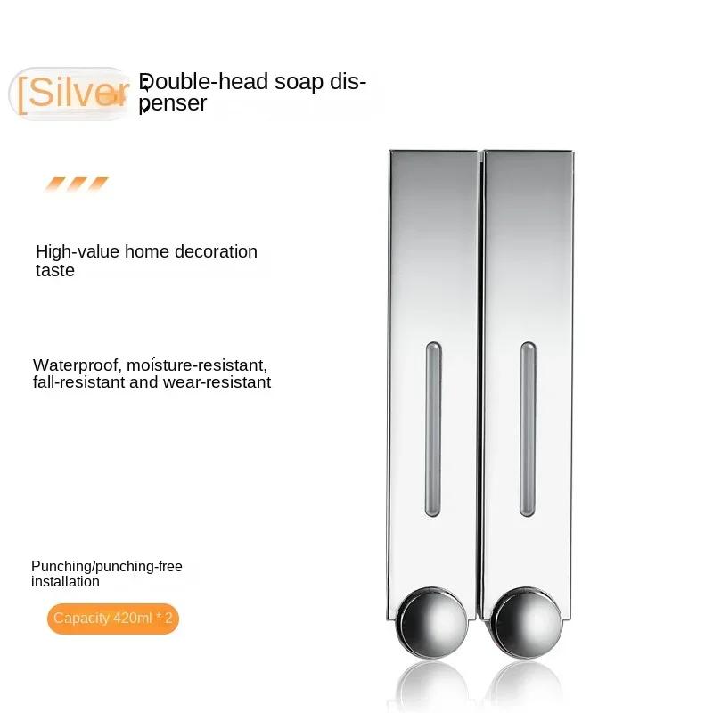 Neuer Stil 420ML Hotelküche Badezimmer Manueller Wandmontierter Seifenspender Duschgel Shampoo Presstyp Flüssigseife Zubehör