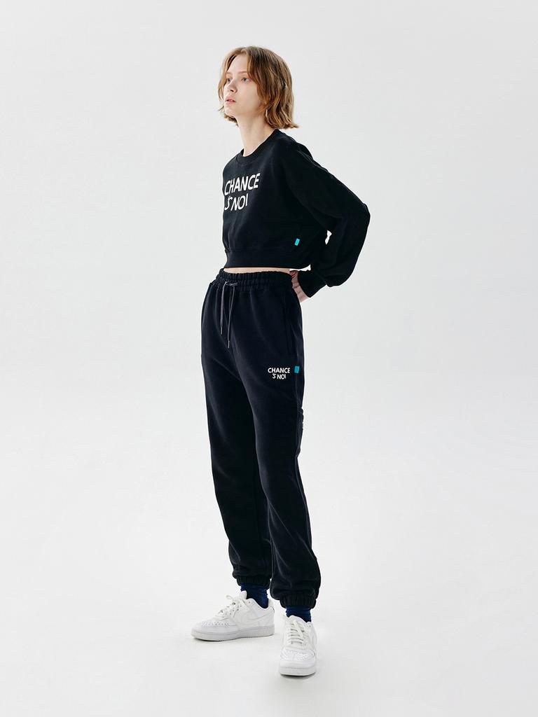 Chaenseseunoi Snowy Sweat Jogger Pants (Black Gray Melange)/Chjgptml-W