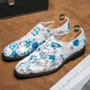 202520252025 Independent Station Chinese Style Men's Large Size White Leather Shoes Men's European and American Oxford Shoes
