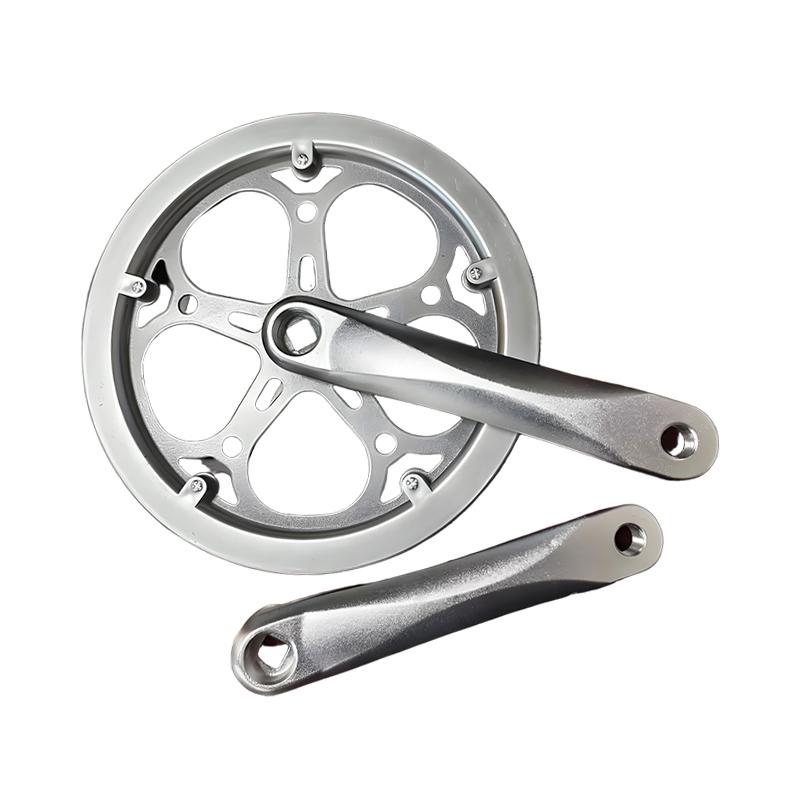 Chainring, Crank Arm, Single Crankset, Double Cover, Hollow Aluminum Alloy, Lightweight,