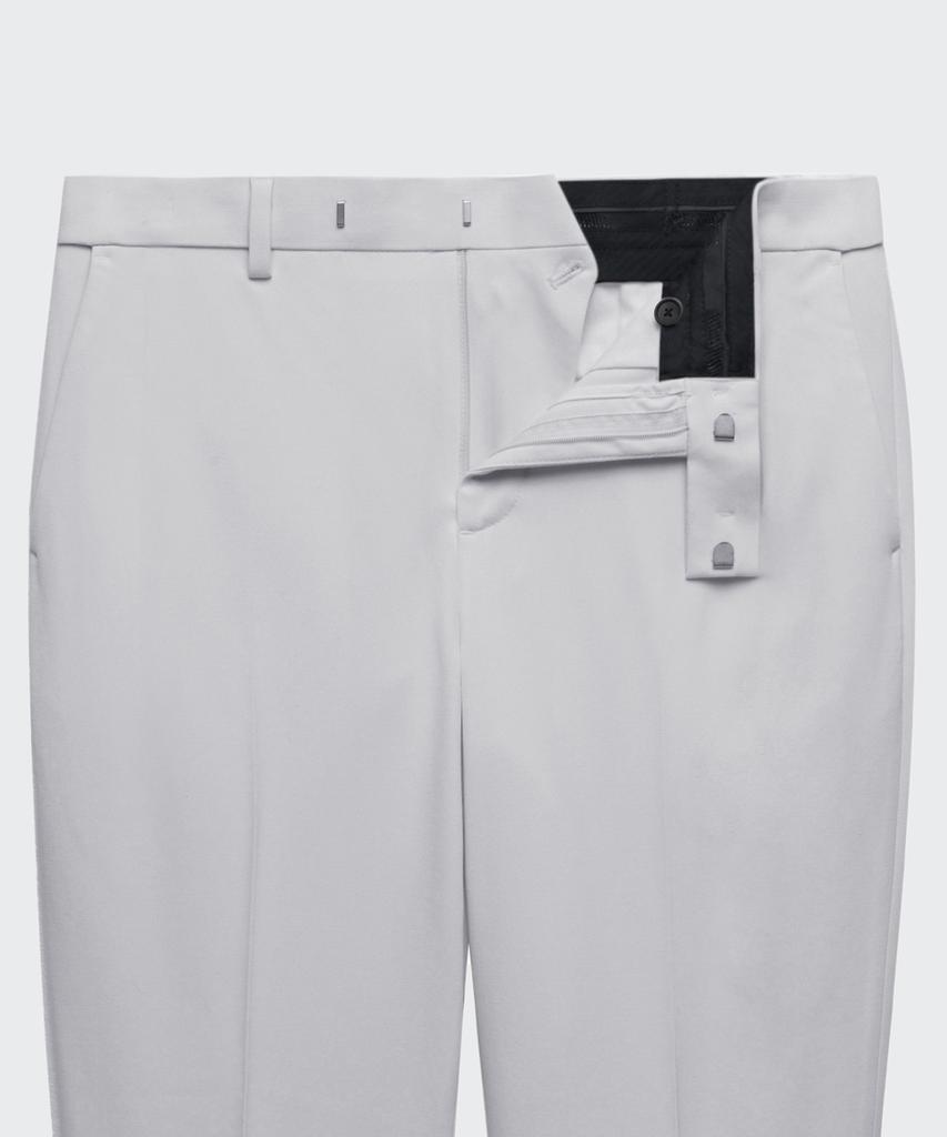 MUSINSA STANDARD Tapered Hidden Banding Crop Slacks [Light Gray]