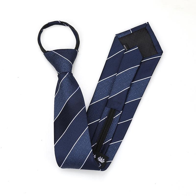 Black Zipper-Free Lazy Blue Men And Women Business Dress Interview To Work Groom Wedding Korean Version Narrow Tie