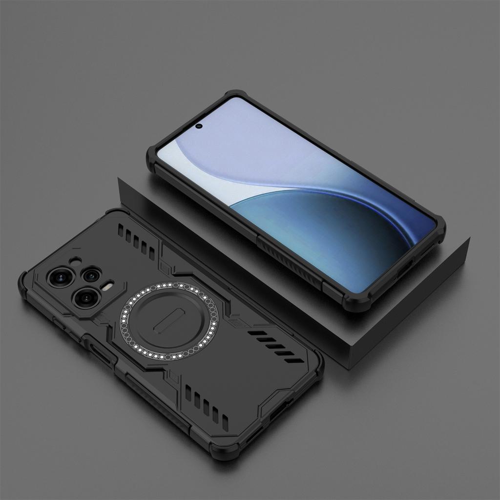 For Xiaomi Redmi Note 12 Pro 5G Magnetic Case Butterfly Armor Hollow Heat Dissipation PC+TPU Phone Cover