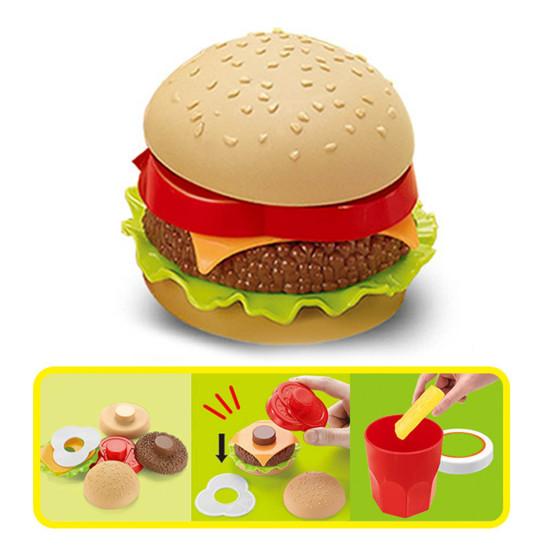 

Прочные изысканные детали для раннего обучения, креативный детский игровой домик, гамбургер, кухонный набор, ролевая игрушка, детские игрушки для косплея, ресторанная еда