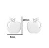 Christmas Eve Stainless Steel Apple Ear Studs for Women - European & American Style