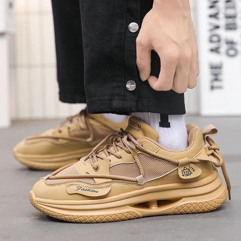 Fashion Casual Men's Sneakers Lightweight and Breathable Youth Thick soled Height Increasing Sports Running Shoes Zapatos Para Hombres