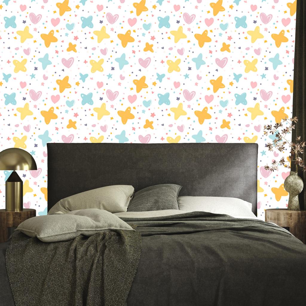 Love Wallpaper White, Cream and Celadon 50x1000