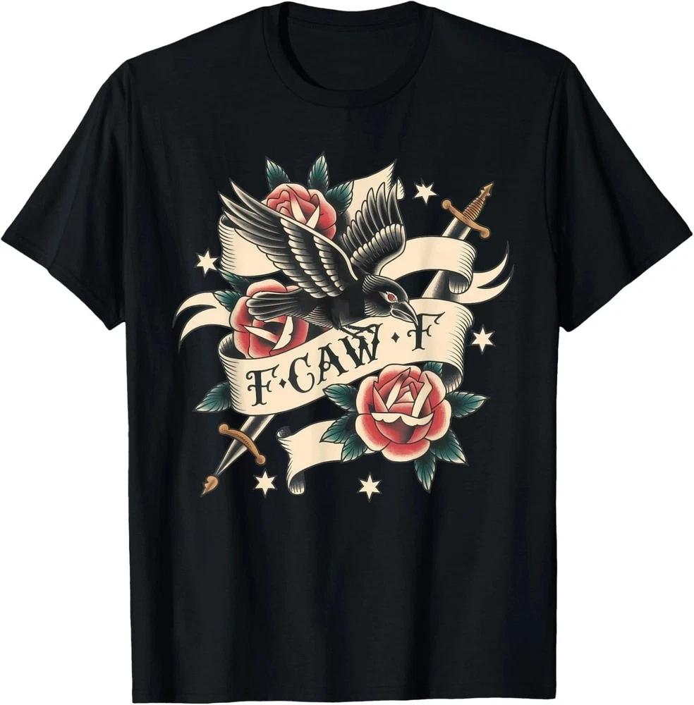 FCawF Funny Black Crow Raven Gothic Bird Humor Unisex TShirt All Size S