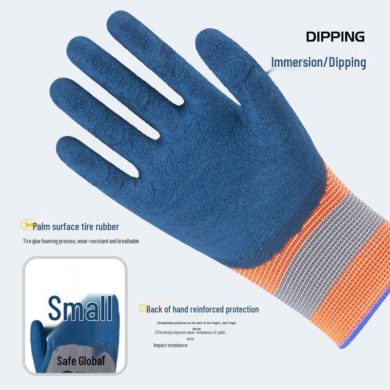 Rękawice robocze z powłoką z lateksu spienionego, antypoślizgowe, oddychające