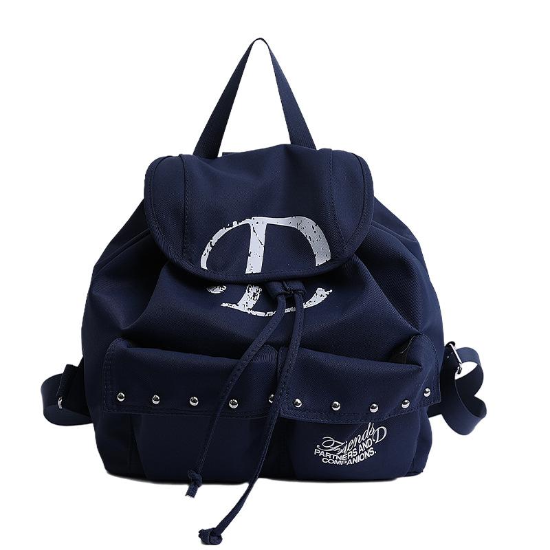 

Bag women s new cute student backpack sweet shopping backpack high school student lightweight class bag темно-синий