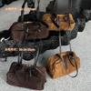 Frosted Cowhide Bowling Tote Bag Genuine Leather 2025 New Commuter Women's Bag Single Shoulder Underarm Bag High-end Luxury
