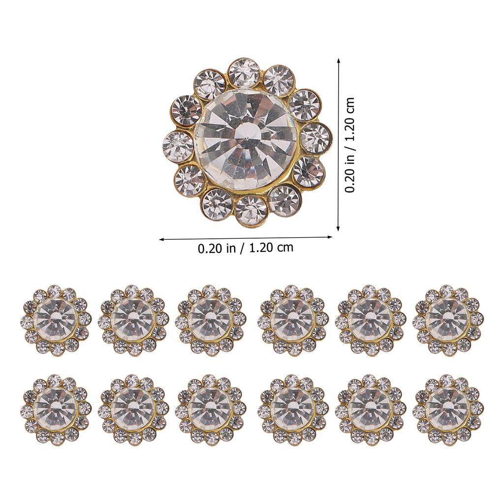 Sunflower Rhinestone Sewing Buttons Creative Small Lightweight Glass Crystal for DIY Sewing Crafts Decorative Accessories