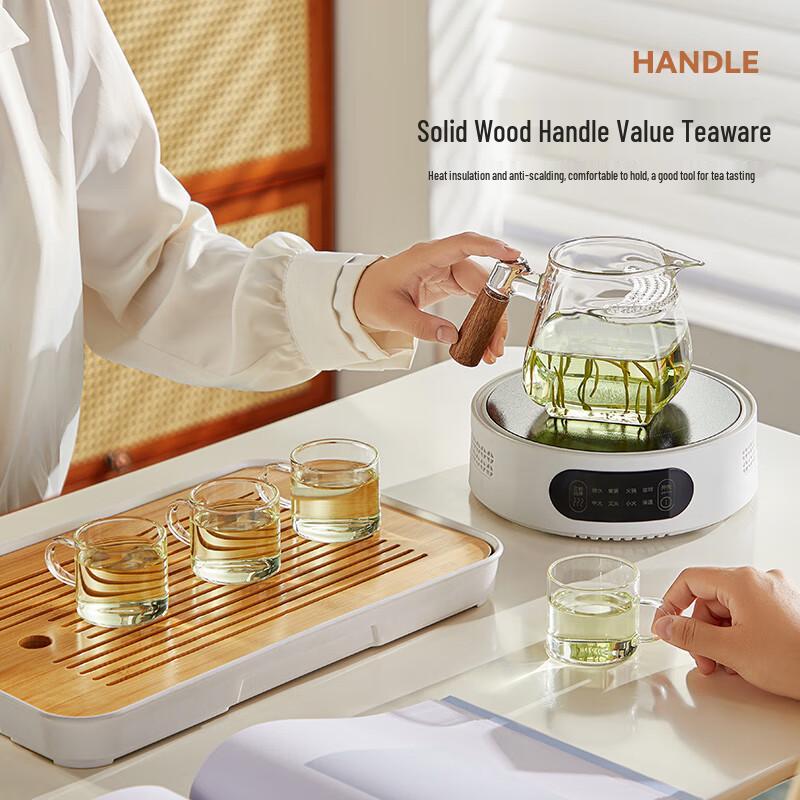 High Borosilicate Glass Teapot with Crescent Filter