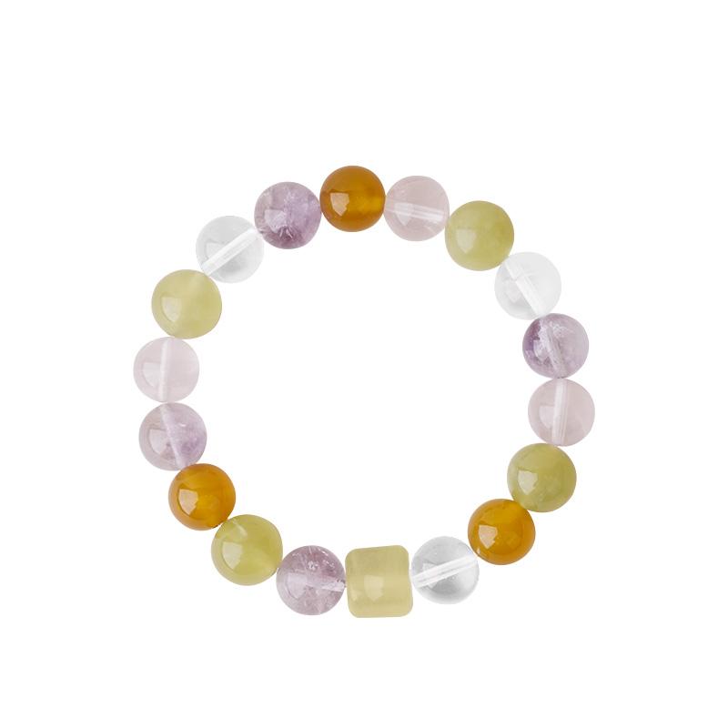 High Quality Natural Gemstone Beaded Iron Handmade Unisex Bracelet Trendy Minimalist Design Buddhism Fashion Jewelry Gift for жёлтый