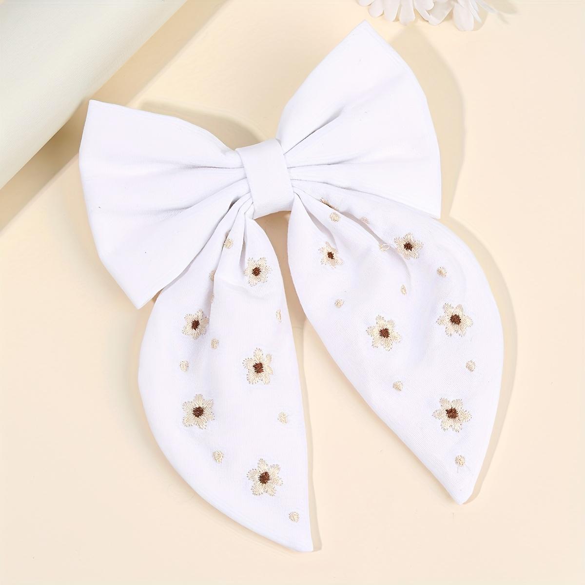 

1Pc Embroidery Bunny Hair Bow Clip For Girls Cute Rabbit Bow Hairpin Cute Hair Accessories For Daily Party Dressing Easter