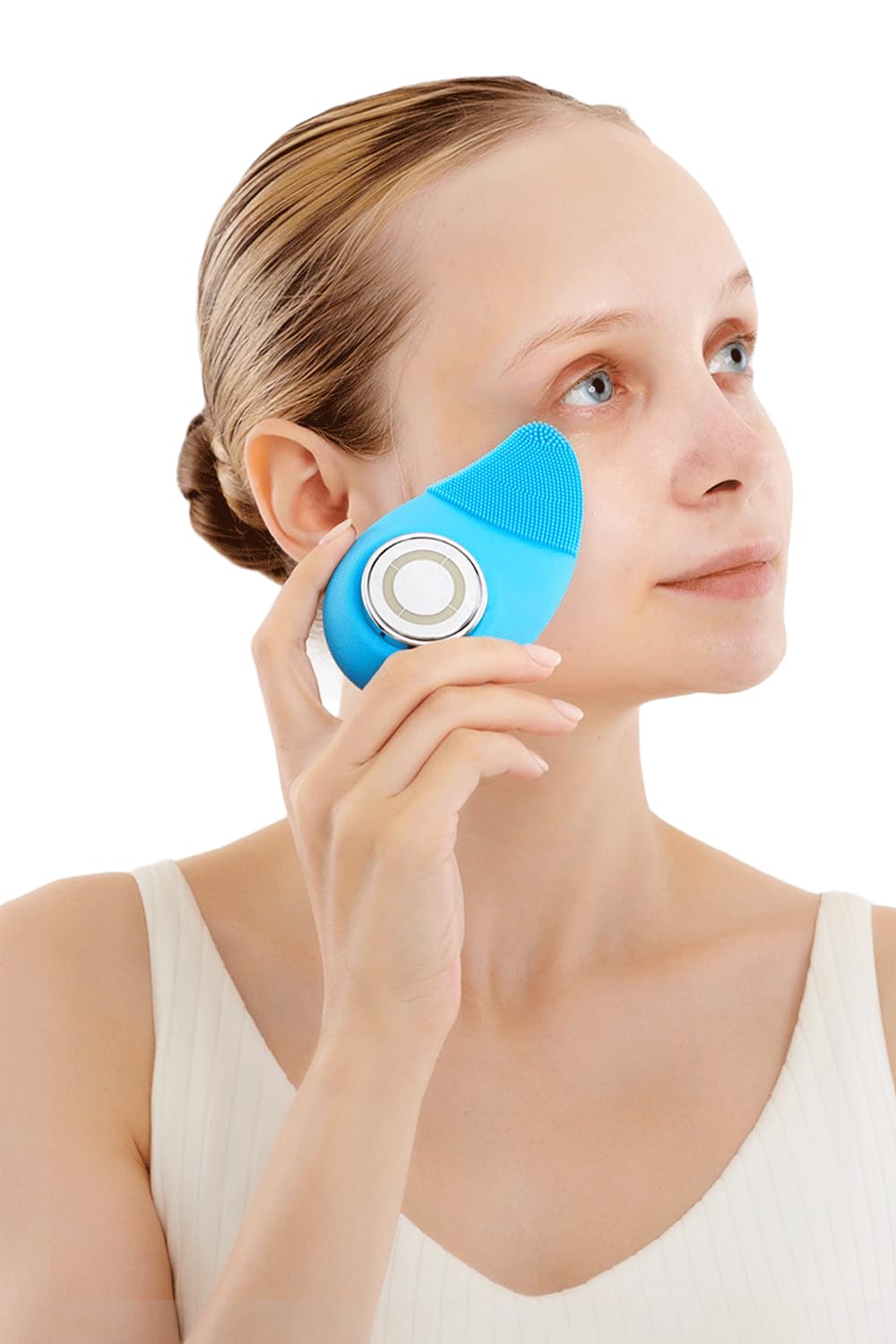 

PLEASINGSAN Electric Facial Cleansing Brush with Ion Delivery and Ion Extraction for Face and Eye Care, Waterproof, Rechargeable, Unisex