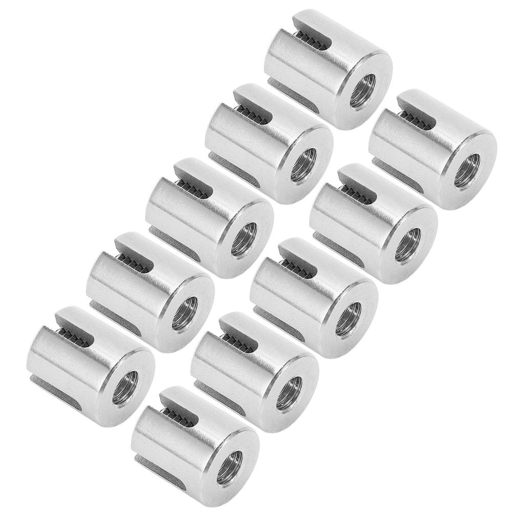 10Pcs Cross Cable Clamp Stainless Steel Wire Railing Clamp Fastener for Indoor Outdoor