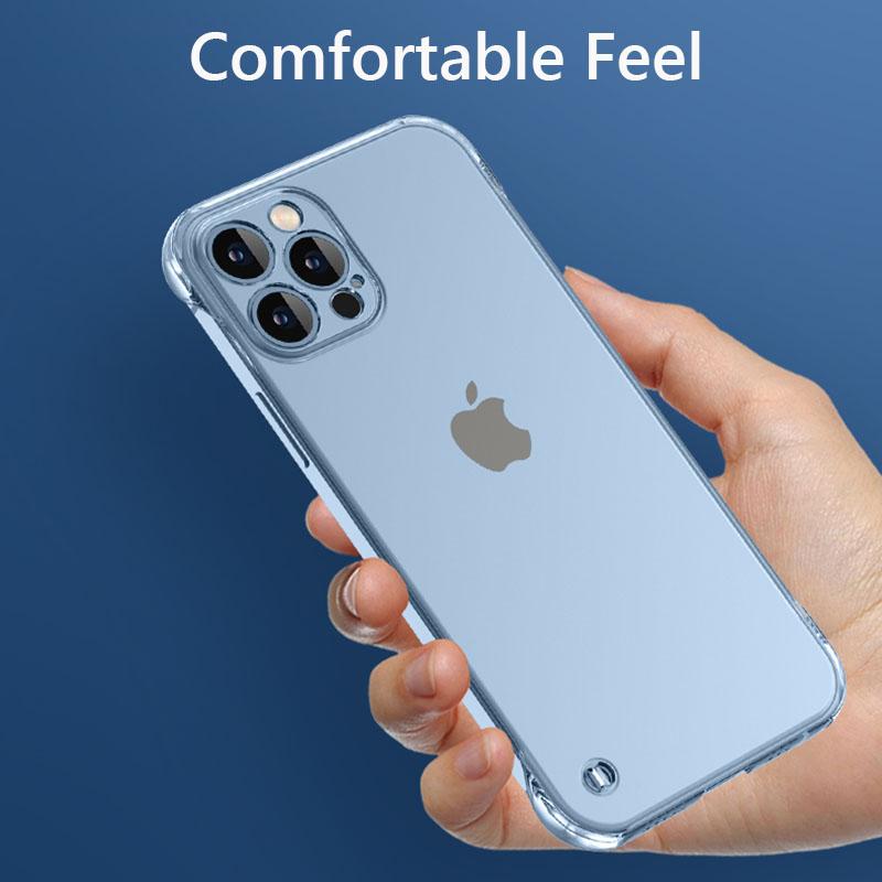 Frameless Clear Hard Back Cover Case For For Iphone 15 Pro 14 13 12 11 Pro Max Mini X XS Max XR SE  7 8 Plus Coque Phone Cases
